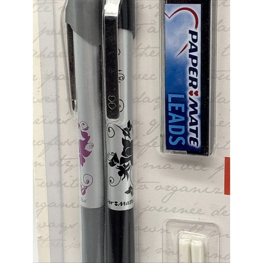 Paper mate metal barrel design #2 mechanical pencil floral Design discontinued